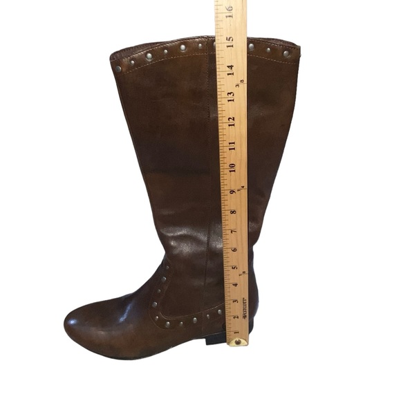 BORN Lizzie Western-Inspired Studded Genuine Leather Brown Boots - Women Size 8 - Picture 13 of 16
